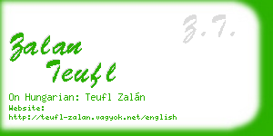 zalan teufl business card